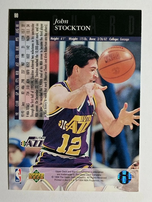 1993-94 Upper Deck SE #90 John Stockton (NM)