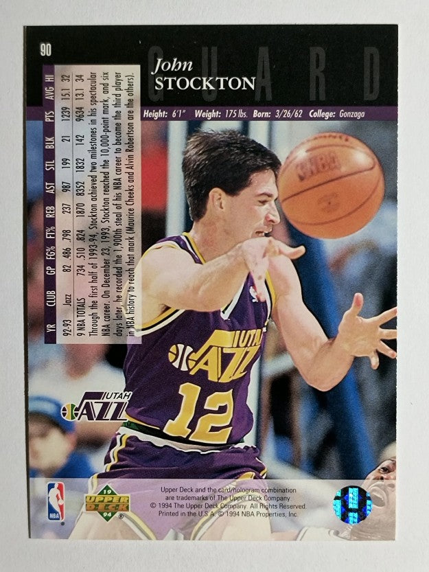1993-94 Upper Deck SE #90 John Stockton (NM)