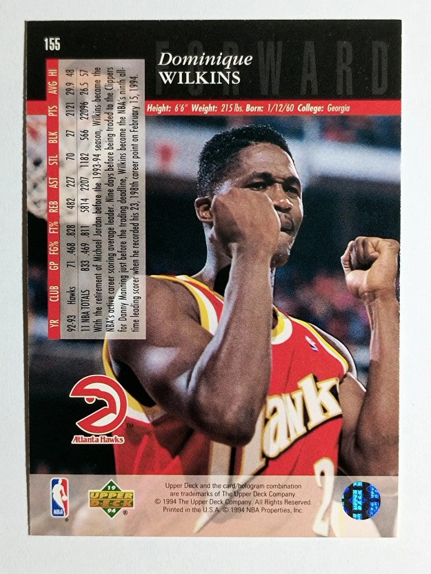 1993-94 Upper Deck SE #155 Dominique Wilkins