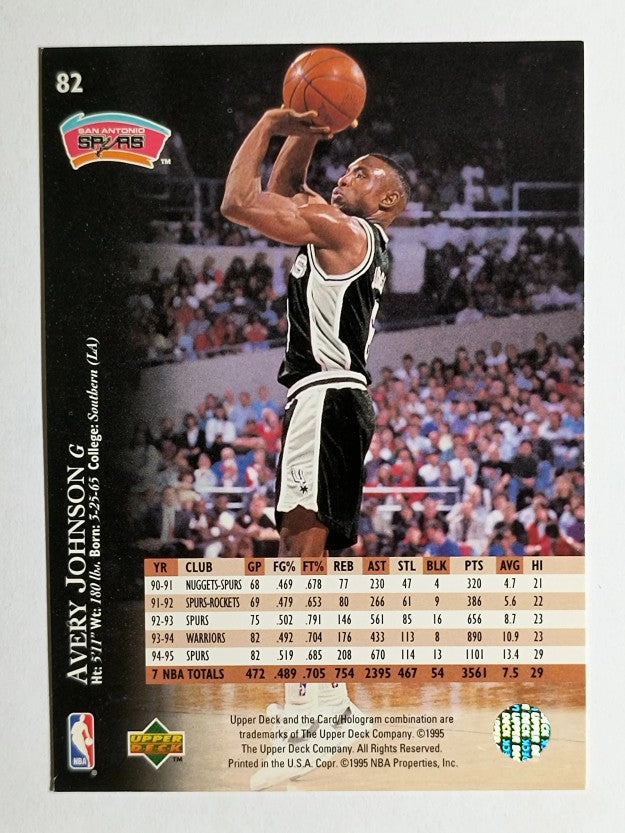 1995-96 Upper Deck #82 Avery Johnson