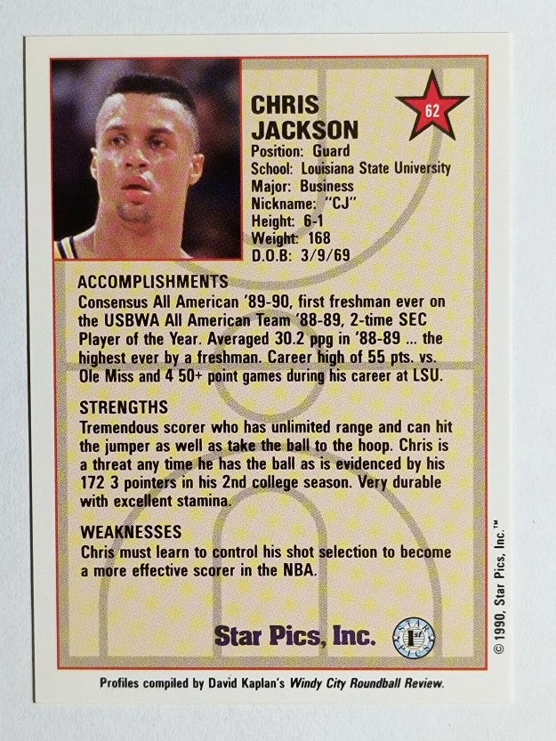 1990 Star Pics #62 Chris Jackson
