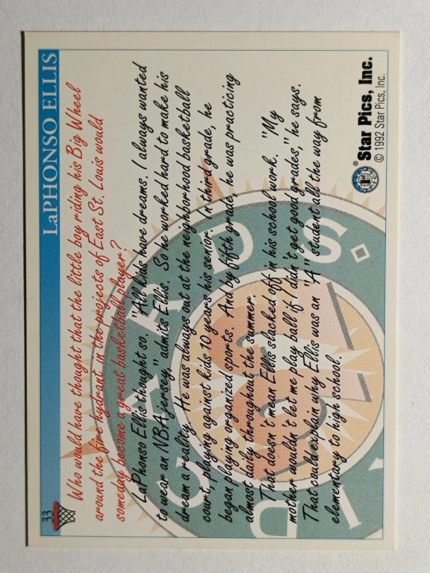 1992 Star Pics #33 LaPhonso Ellis
