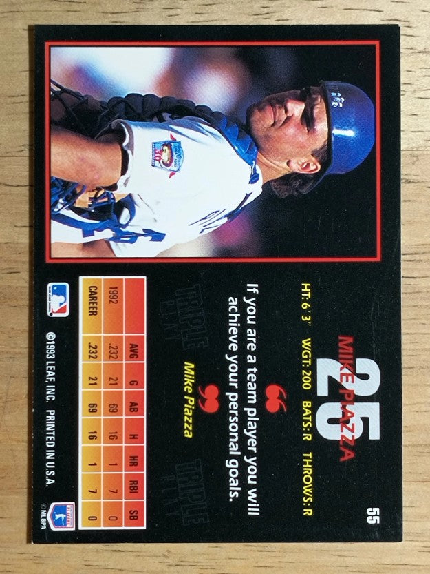 1993 Triple Play #55 Mike Piazza