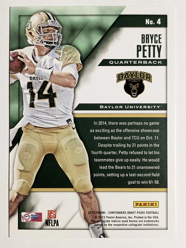 2015 Panini Contenders Draft Picks Passing Grades #4 Bryce Petty