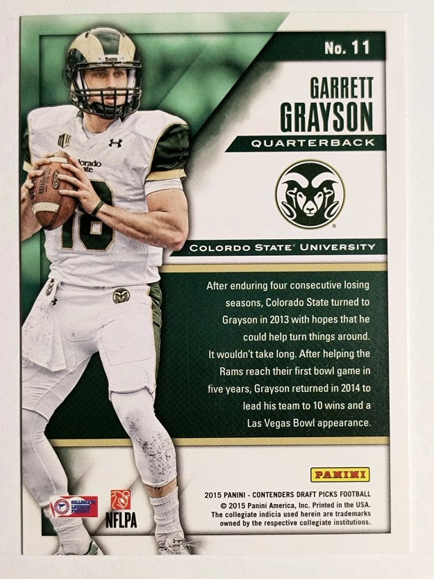 2015 Panini Contenders Draft Picks Passing Grades #11 Garrett Grayson