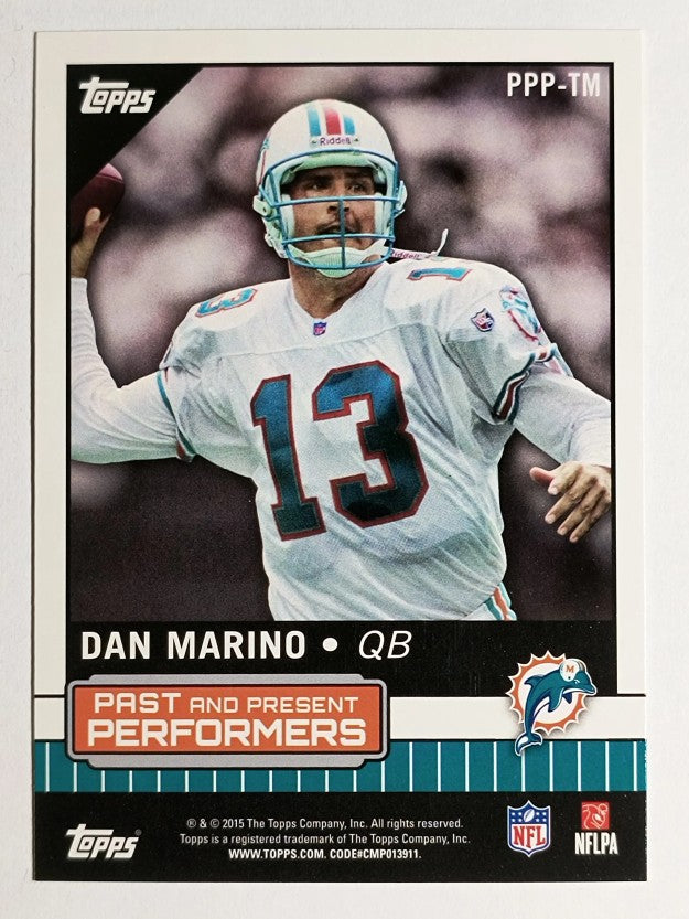2015 Topps Past and Present Performers #PPPTM Ryan Tannehill/Dan Marino