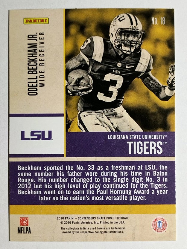 2016 Panini Contenders Draft Picks Old School Colors #18 Odell Beckham Jr.