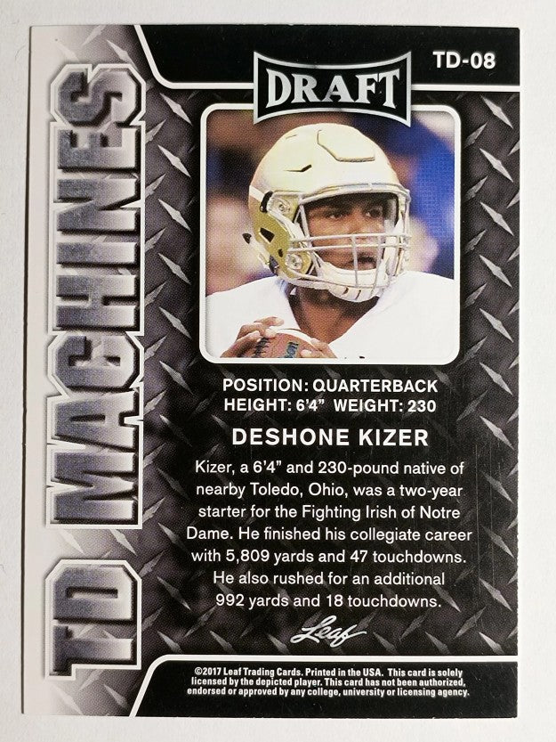 2017 Leaf Draft TD Machines #TD08 DeShone Kizer