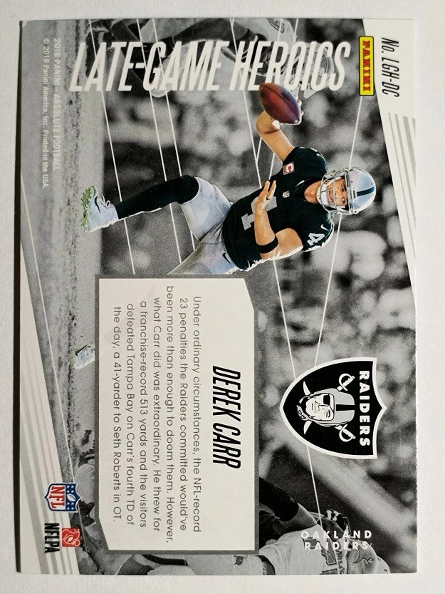 2018 Absolute Late Game Heroics #4 Derek Carr