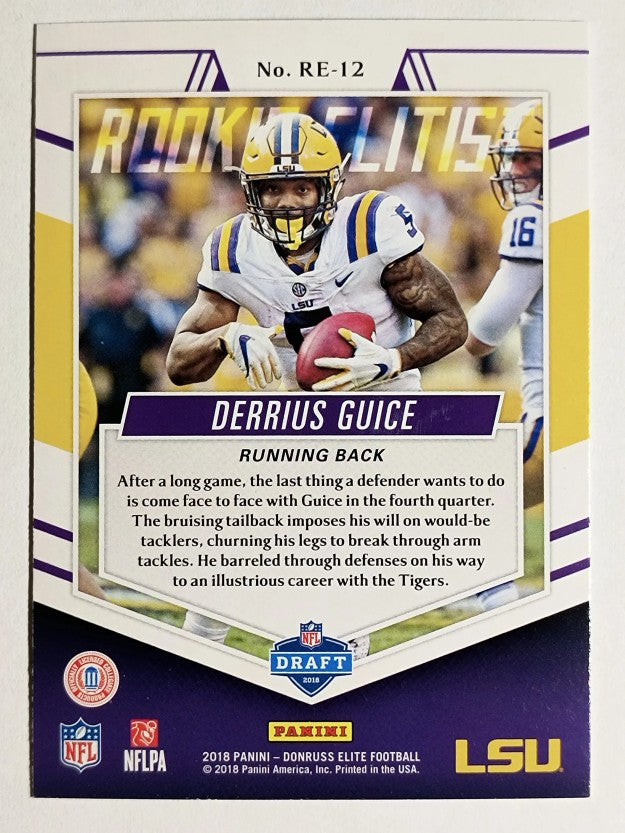 2018 Elite Rookie Elitist #12 Derrius Guice