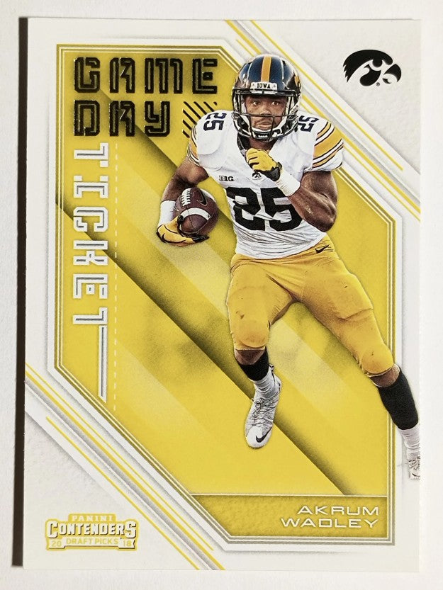 2018 Panini Contenders Draft Picks Game Day Tickets #25 Akrum Wadley