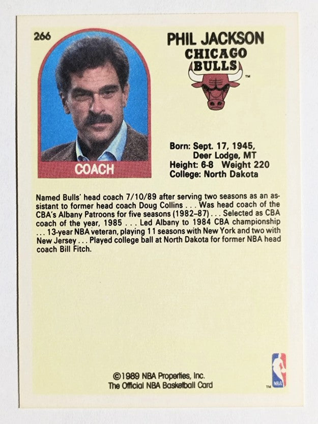 1989-90 Hoops #266 Phil Jackson CO