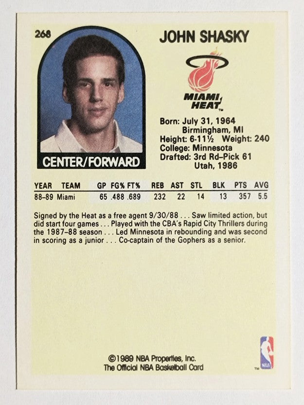 1989-90 Hoops #268 John Shasky