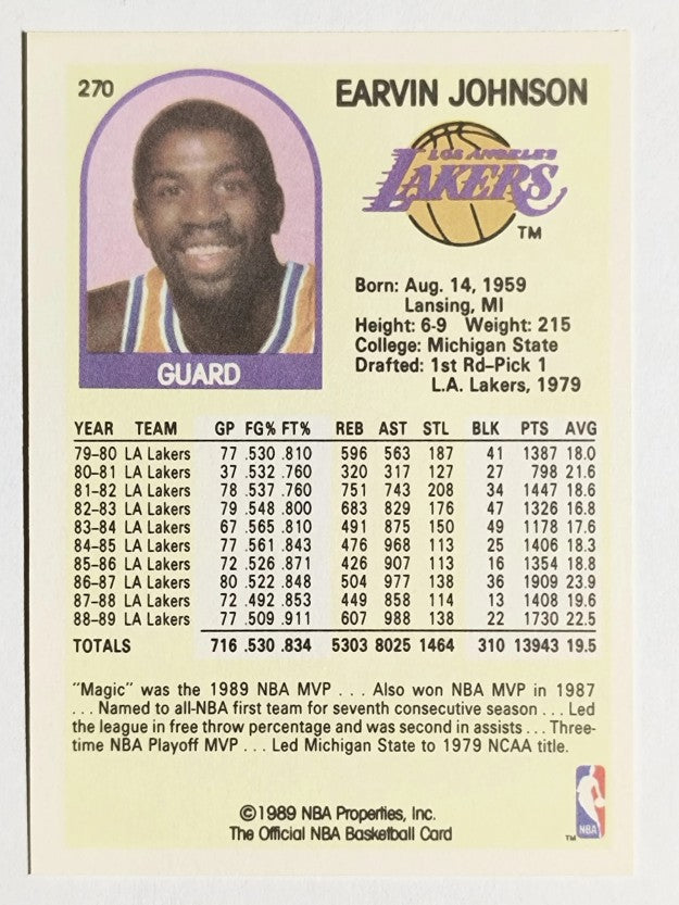 1989-90 Hoops #270 Magic Johnson