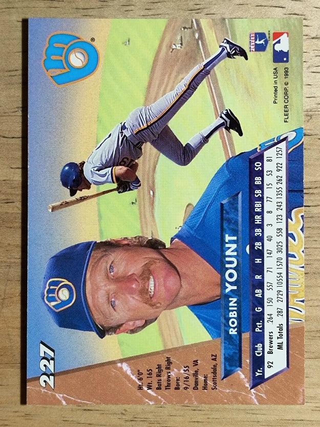 1993 Ultra #227 Robin Yount