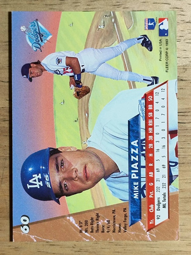 1993 Ultra #60 Mike Piazza