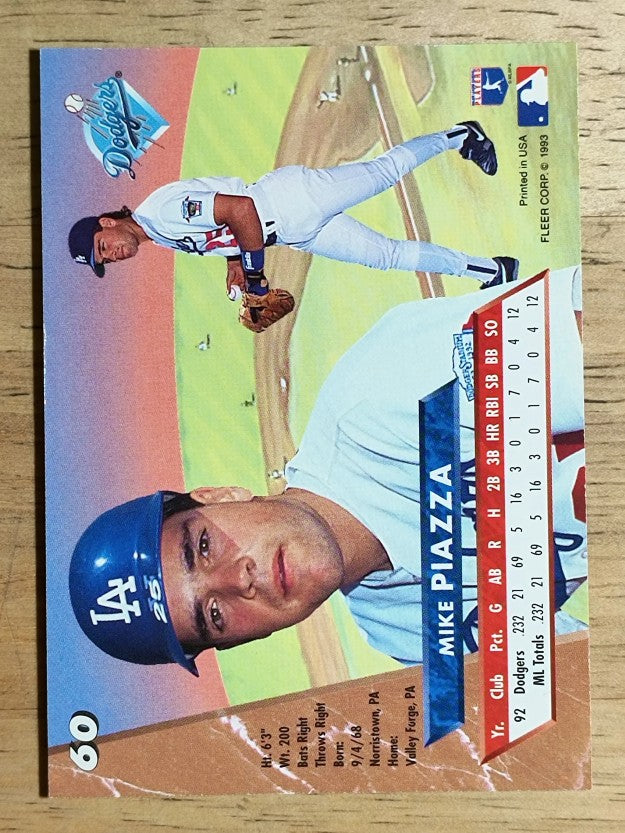 1993 Ultra #60 Mike Piazza
