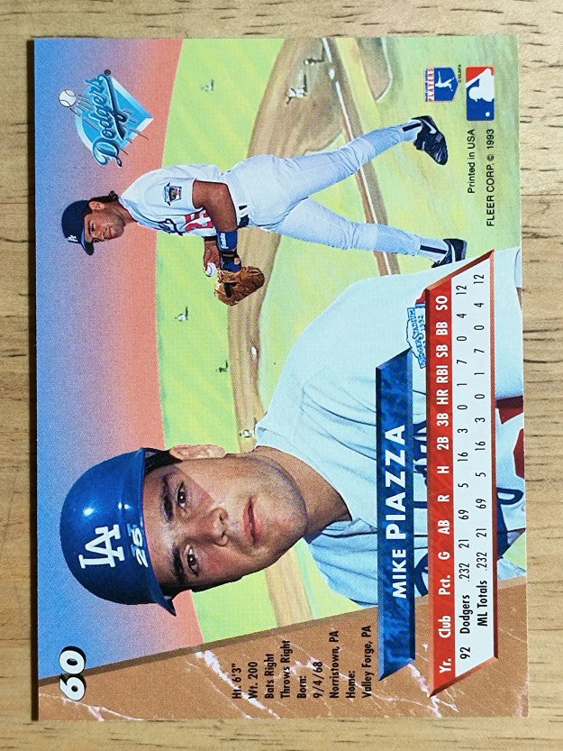 1993 Ultra #60 Mike Piazza