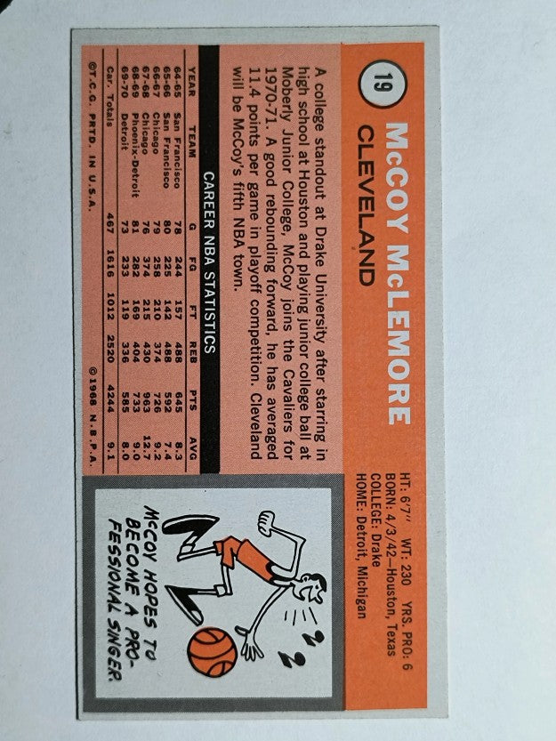 1970-71 Topps #19 McCoy McLemore (EXMT)