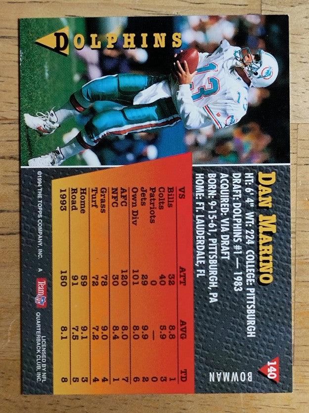 1994 Bowman #140 Dan Marino
