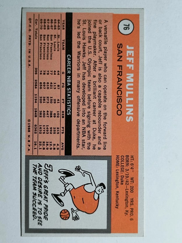 1970-71 Topps #76 Jeff Mullins (VGEX)