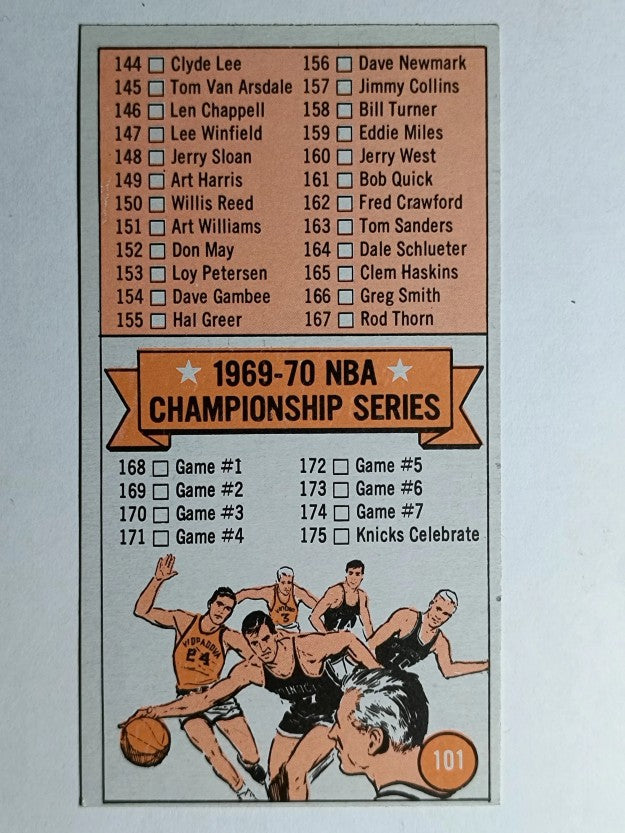 1970-71 Topps #101A Checklist 111-175/1970-71 in black (EXMT)