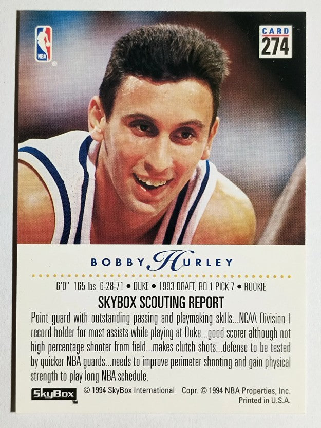1993-94 SkyBox Premium #274 Bobby Hurley RC