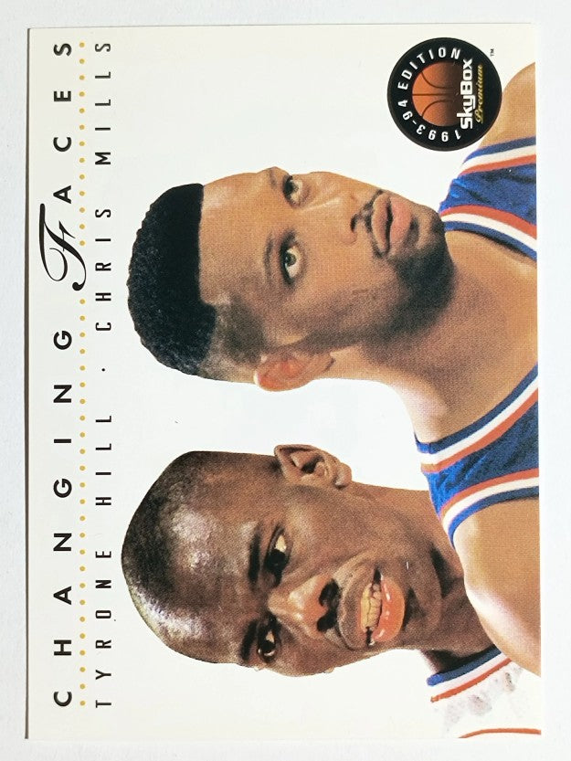 1993-94 SkyBox Premium #296 Tyrone Hill CF/Chris Mills