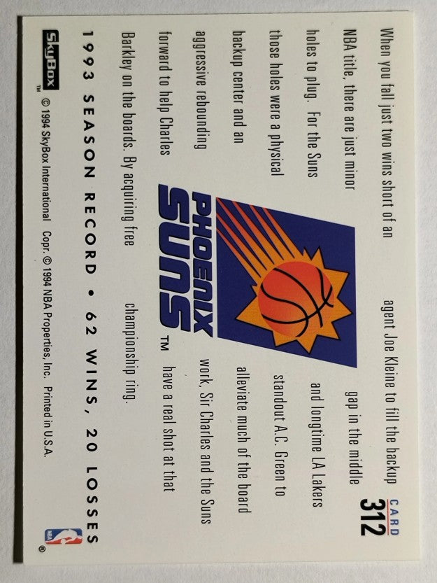 1993-94 SkyBox Premium #312 Joe Kleine CF/A.C. Green