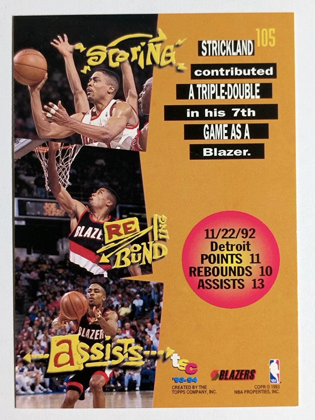 1993-94 Stadium Club #105 Rod Strickland TD
