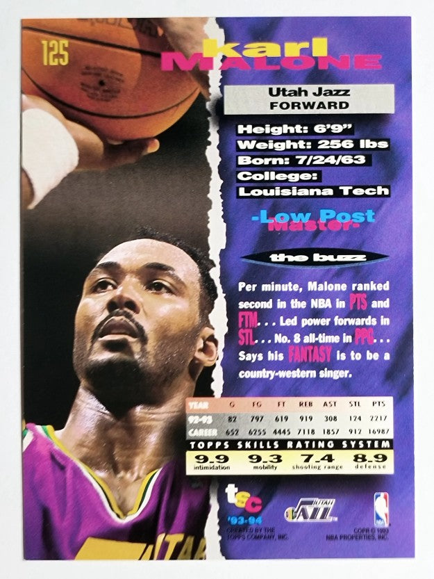 1993-94 Stadium Club #125 Karl Malone
