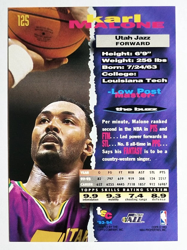 1993-94 Stadium Club #125 Karl Malone