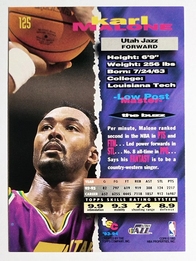 1993-94 Stadium Club #125 Karl Malone