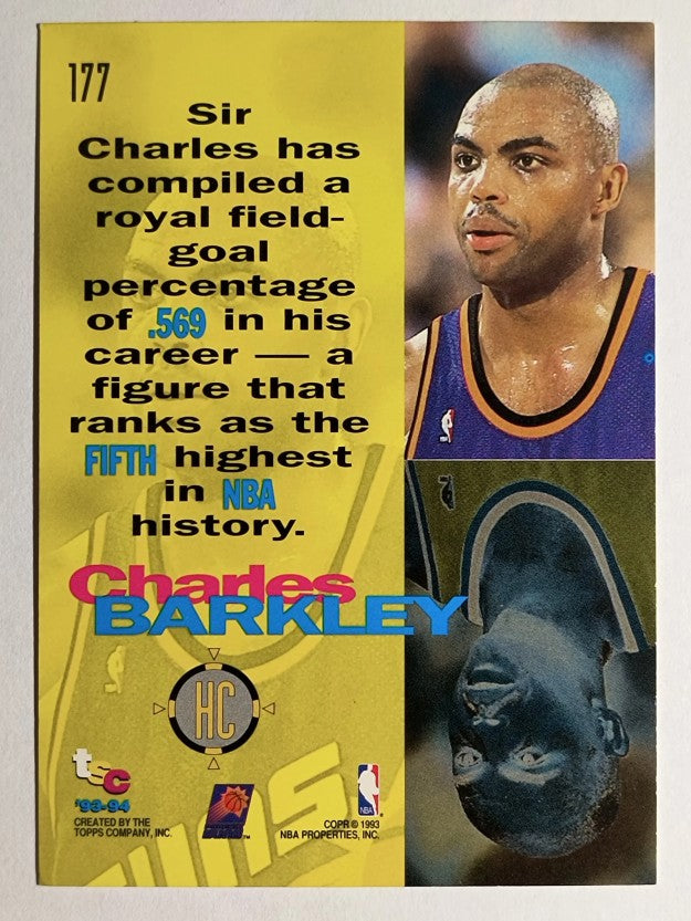 1993-94 Stadium Club #177 Charles Barkley HC (NM)