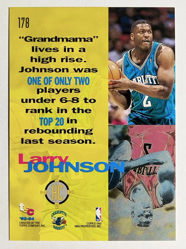 1993-94 Stadium Club #178 Larry Johnson HC