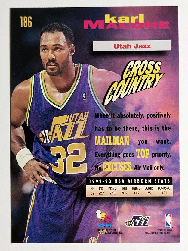 1993-94 Stadium Club #186 Karl Malone FF