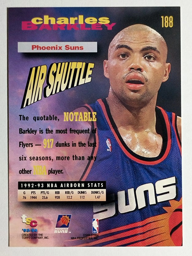 1993-94 Stadium Club #188 Charles Barkley FF
