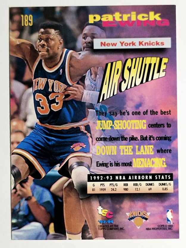 1993-94 Stadium Club #189 Patrick Ewing FF