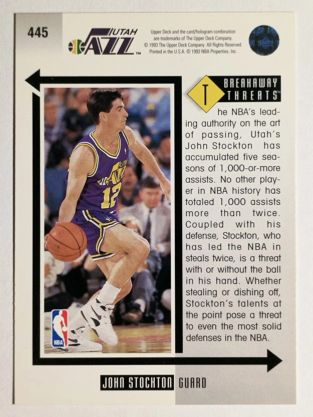 1993-94 Upper Deck #445 John Stockton BT