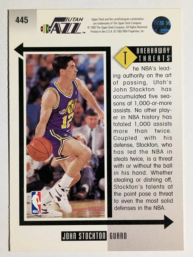 1993-94 Upper Deck #445 John Stockton BT (NM)