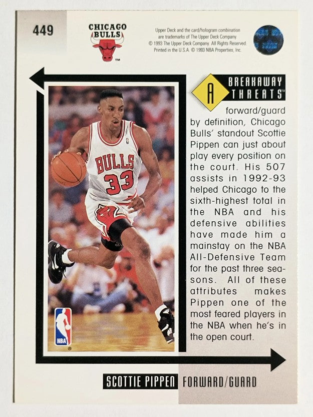 1993-94 Upper Deck #449 Scottie Pippen BT (NM)