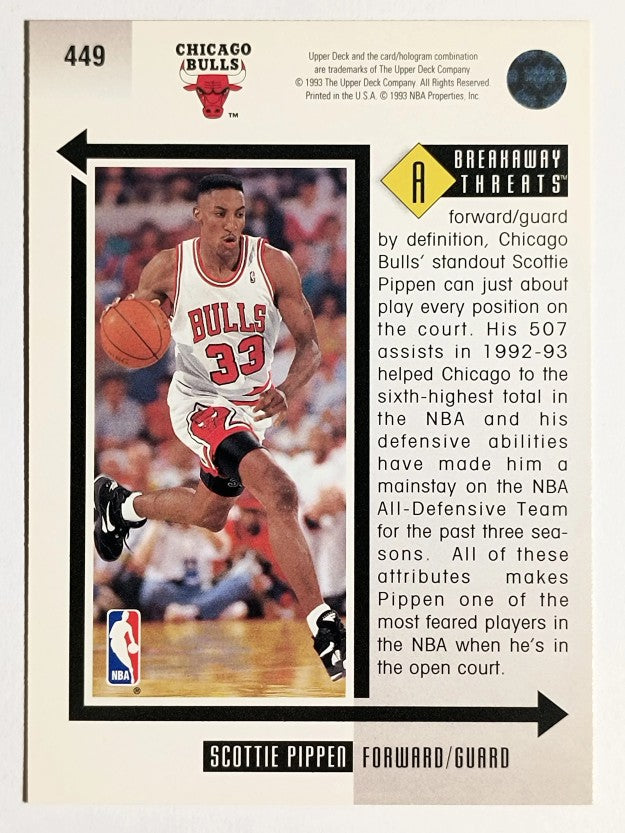 1993-94 Upper Deck #449 Scottie Pippen BT (NM)