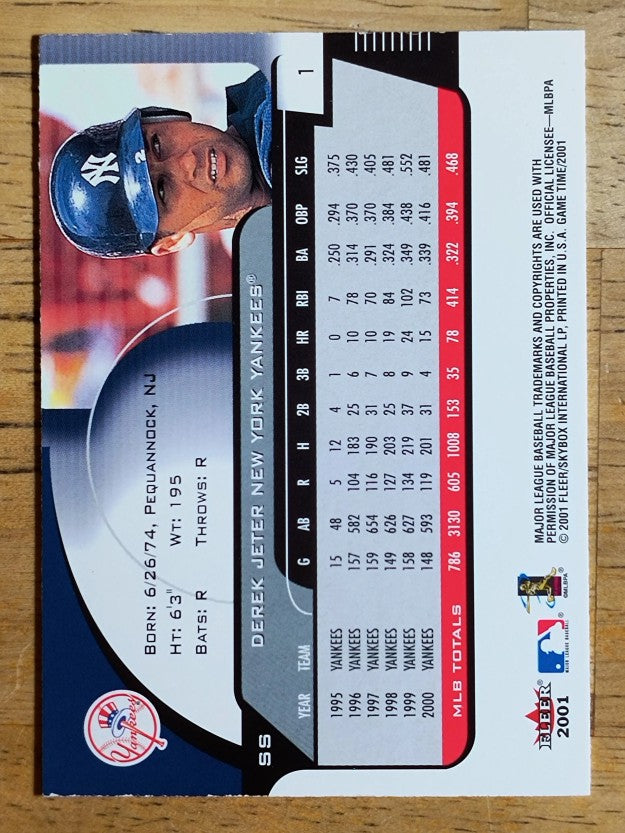 2001 Fleer Game Time #1 Derek Jeter