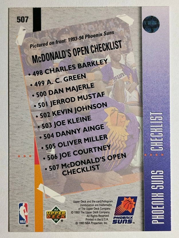 1993-94 Upper Deck #507 Checklist