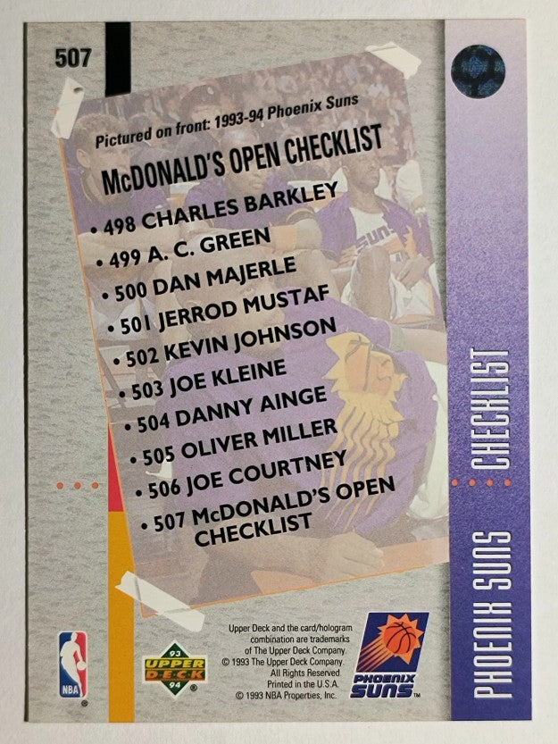 1993-94 Upper Deck #507 Checklist