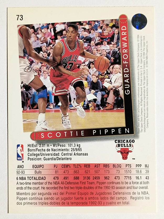 1993-94 Upper Deck International Spanish #73 Scottie Pippen