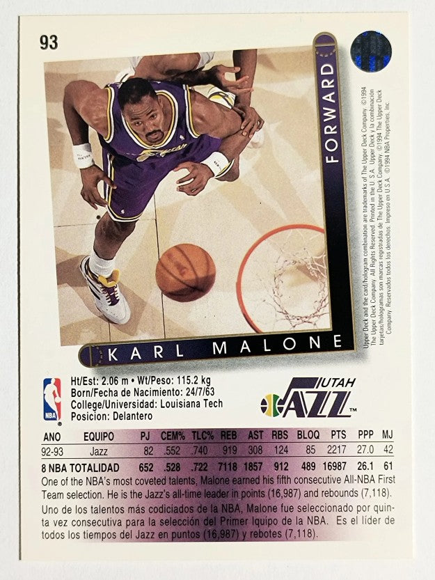 1993-94 Upper Deck International Spanish #93 Karl Malone
