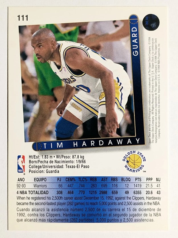 1993-94 Upper Deck International Spanish #111 Tim Hardaway