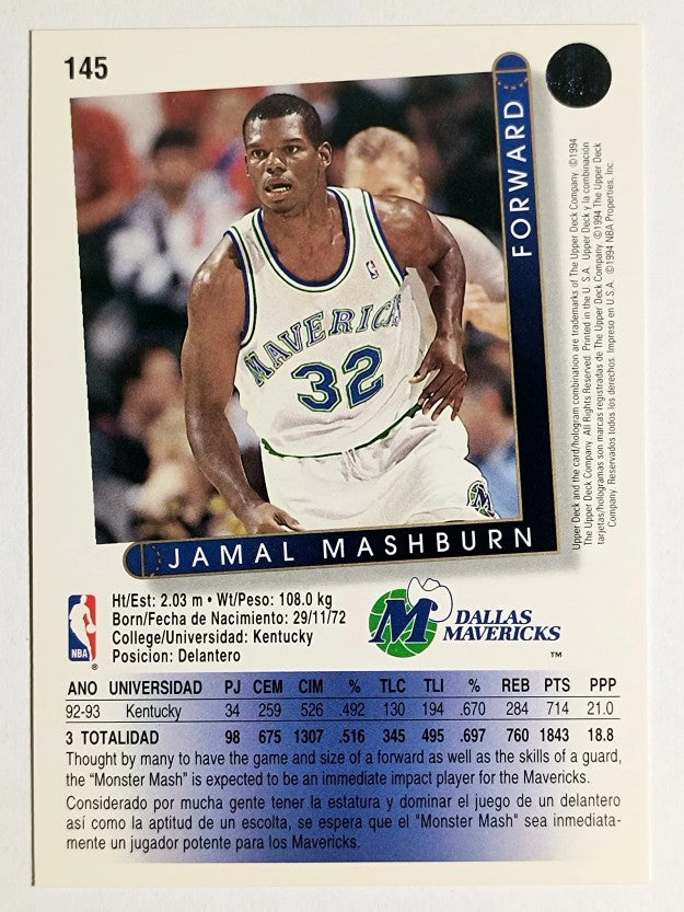 1993-94 Upper Deck International Spanish #145 Jamal Mashburn