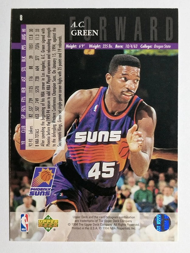 1993-94 Upper Deck SE #8 A.C. Green